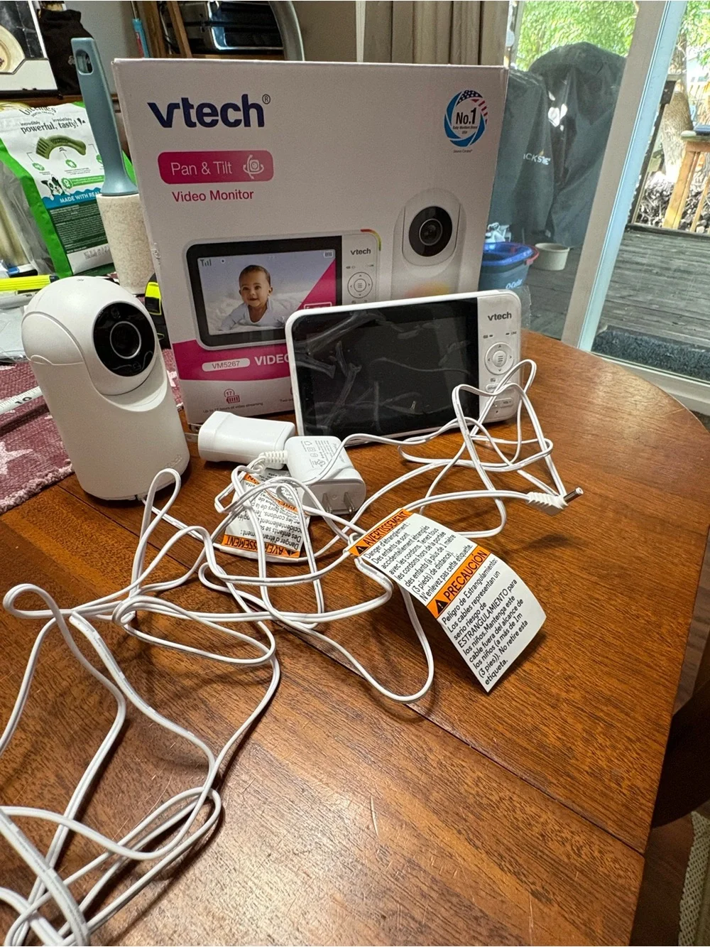 VTech White Pan & Tilt Video Monitor with 5